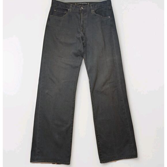 Agave The Waterman Relaxed Straight Jeans Mens 35 USA Made Chocolate Olive Wash